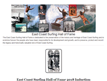 Tablet Screenshot of eastcoastsurfinghalloffame.com